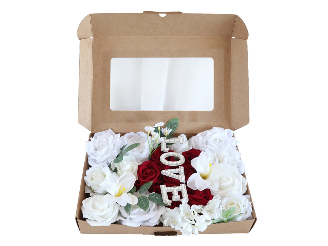 Caixa de Flores Longas para Dia de São Valentim Presente LAXISCREED