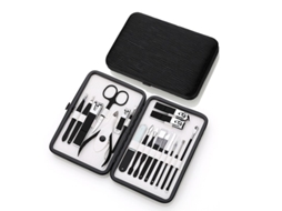 Lurelia Kit De Manicure E Pedicure 18 Peças, Em Aço Inoxidável, Para Cuidados Pessoais