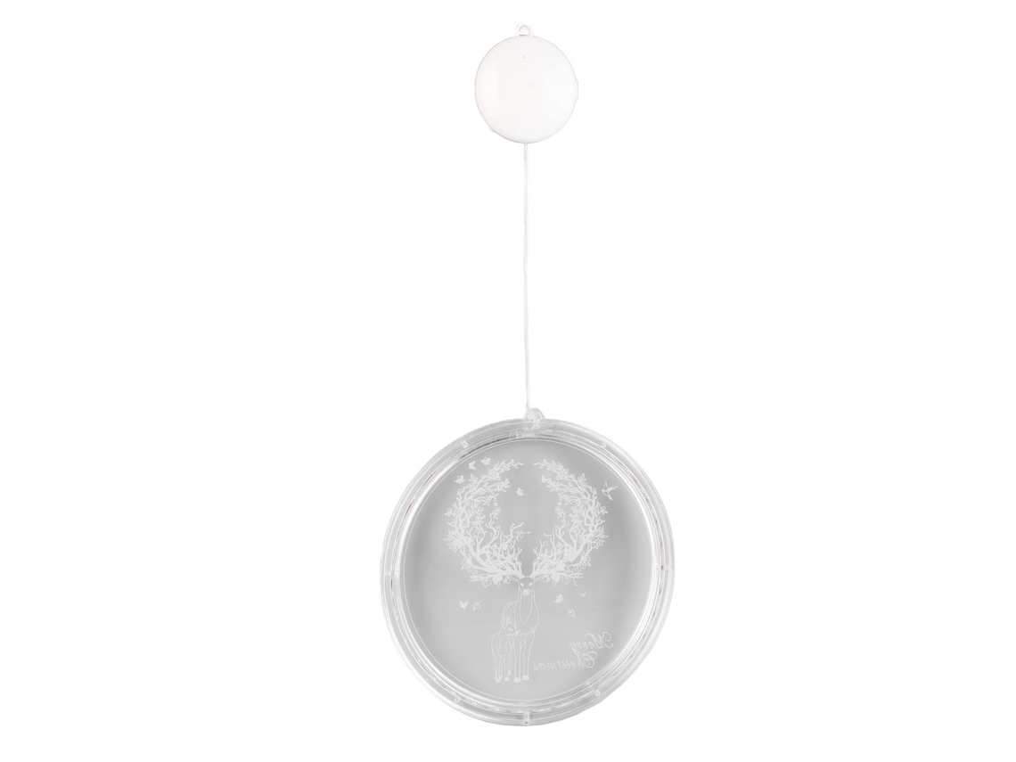 Luz Decorativa Janela Natal Elmo Padrão Acrílico 3d
