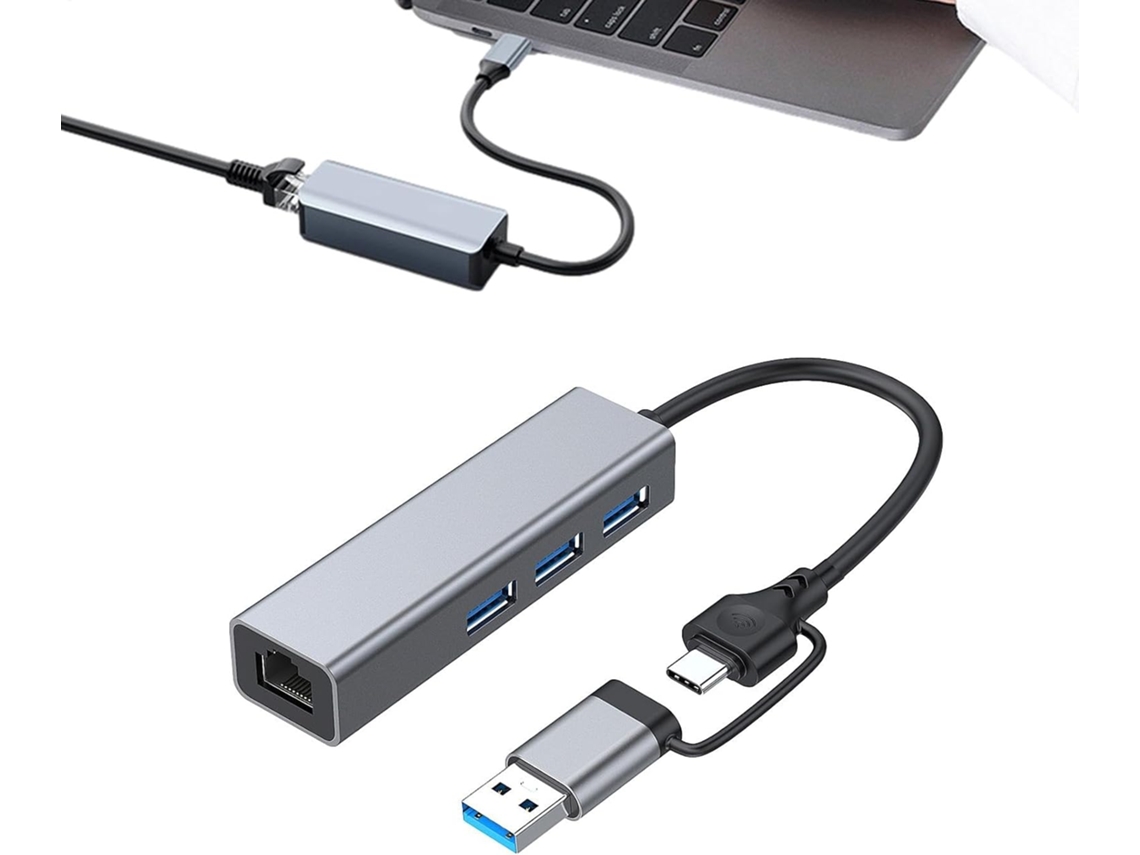 Adaptador Usb Para Ethernet - 3.0, De Rede Plug And Play