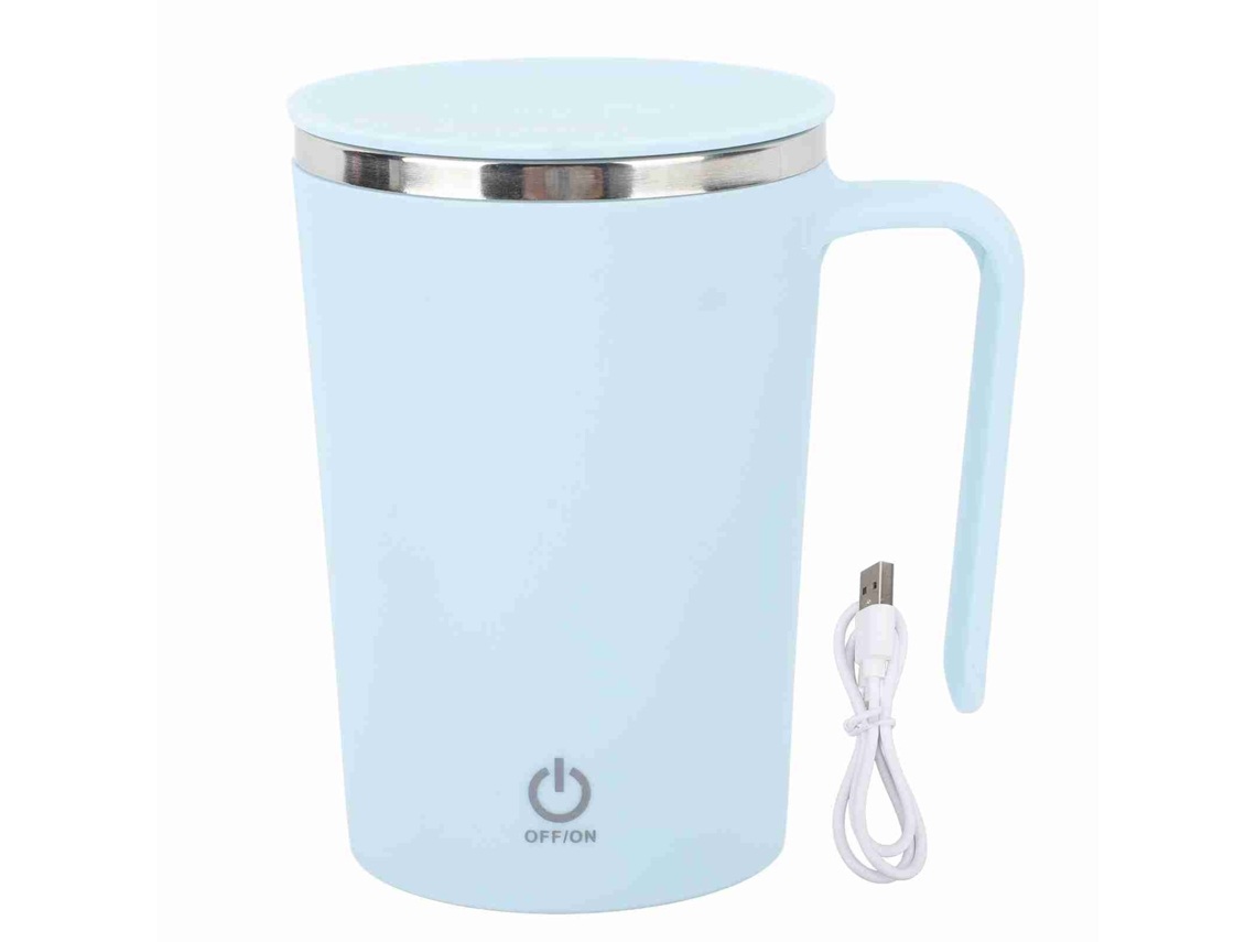 Caneca Automática de Café Mistura Magnética Usb 350ml Inox 304