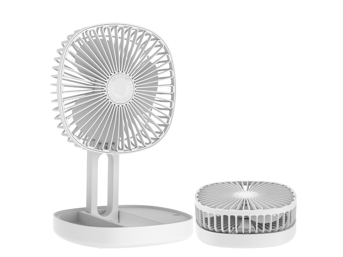 Ventilador Portátil Mesa Usb Recarregável Branco Worten