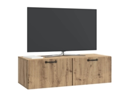 Gabinete de TV de parede MAISON EXCLUSIVE carvalho artesanal 98x41x30 cm