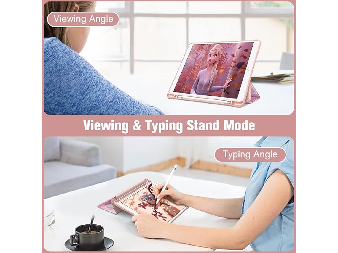 Capa PANOONA iPad Air 3ª geração 10.5 polegadas 2019, transparente rosa