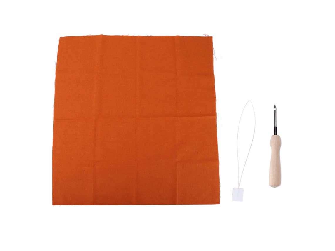 Kit De Crochê Acessórios Para Bordado Doméstico Com Agulha De Crochê Tecido Laranja Fio De Ferro Slowmoose
