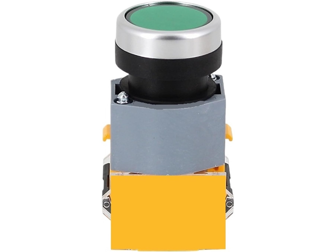 La39 B2 C10 G Botão De Pressão Cabeça Plana Verde Com Rearme Automático, 1na, Controle Industrial