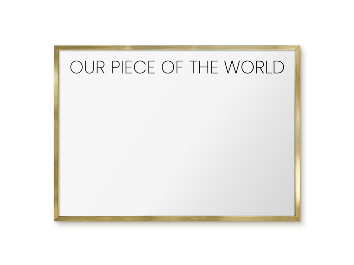 Magnetic Board Our Piece Of The World For The Living Room Espelharte (70x50 Cm)