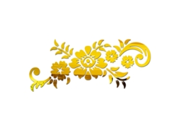 Adesivos de Parede em Acrílico 3D com Flores para Decoração DIY Home LAXISCREED