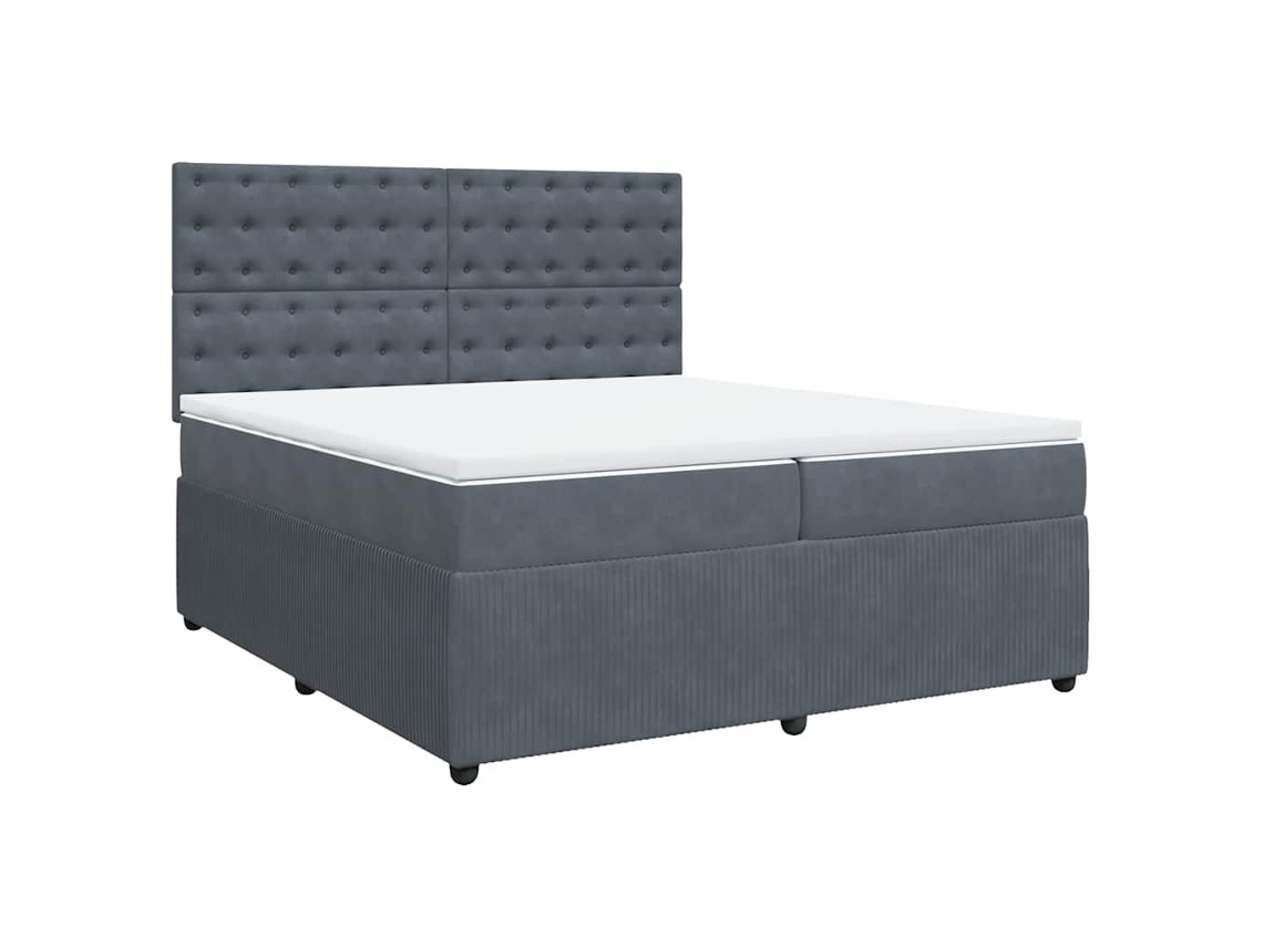 Box Spring Bed, Box Spring Beds Vidaxl Cinzeto Veludo (200 X 200 Cm)
