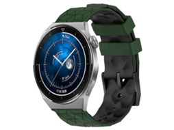 Pulseira De Silicone Bicolor Com Estampa De Futebol Para Huawei Watch Gt3 Pro 43mm 20mm