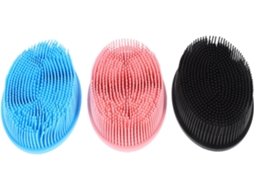 Conjunto De 3 Peças Escovas Esfoliantes Silicone Ganazono Para O Corpo, Escova De Banho Dupla Face, Massageador Capilar