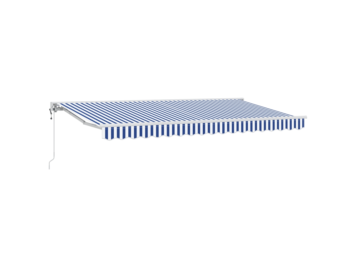 Conjunto 1 Toldo Retrátil Vidaxl Azul Alumínio (350 X 200 Cm)