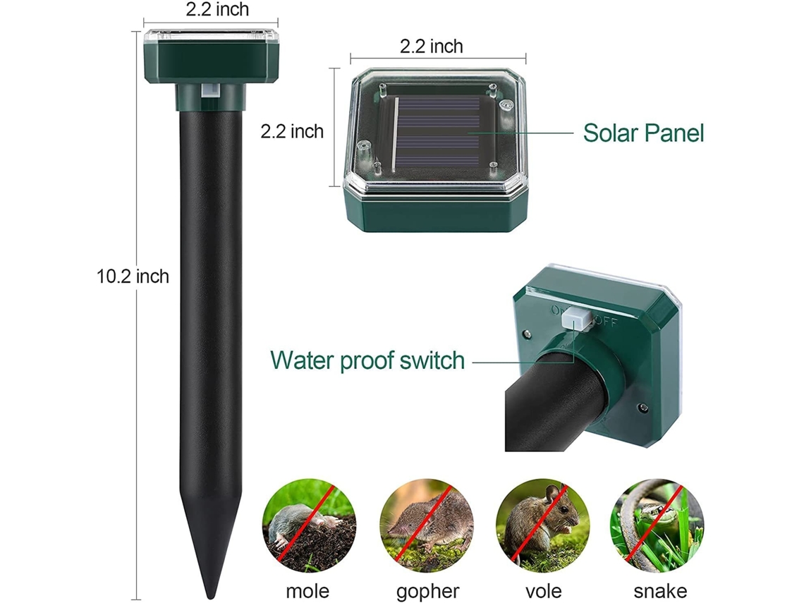 Tressino Repelente Solar Subterrâneo, 10,2 Polegadas