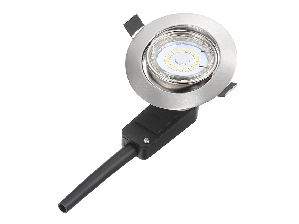 Rebe-lâmpadas De Teto Embutidas Giratórias Gu10 Com Caixa De Conexão, Lâmpada Led 500lm, Luz Quente, 110°, Para Banheiro, Sala (6 Unidades)