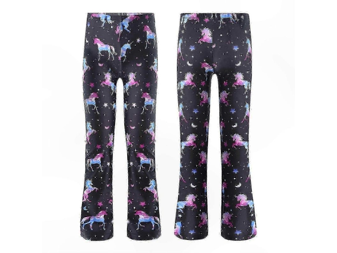 Calças de dança casuais e elásticas para meninas, ideais para jazz, tamanhos 7-8, nas cores preto, azul e rosa. Ajuste perfeito.