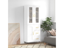 Armario alto 69,5x34x180 cm Derivados de madera Blanco