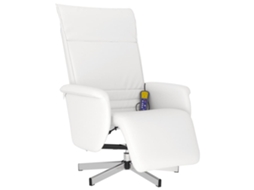Massage Recliner Chair, Massage Recliner Chairs Vidaxl Branco Couro Artificial
