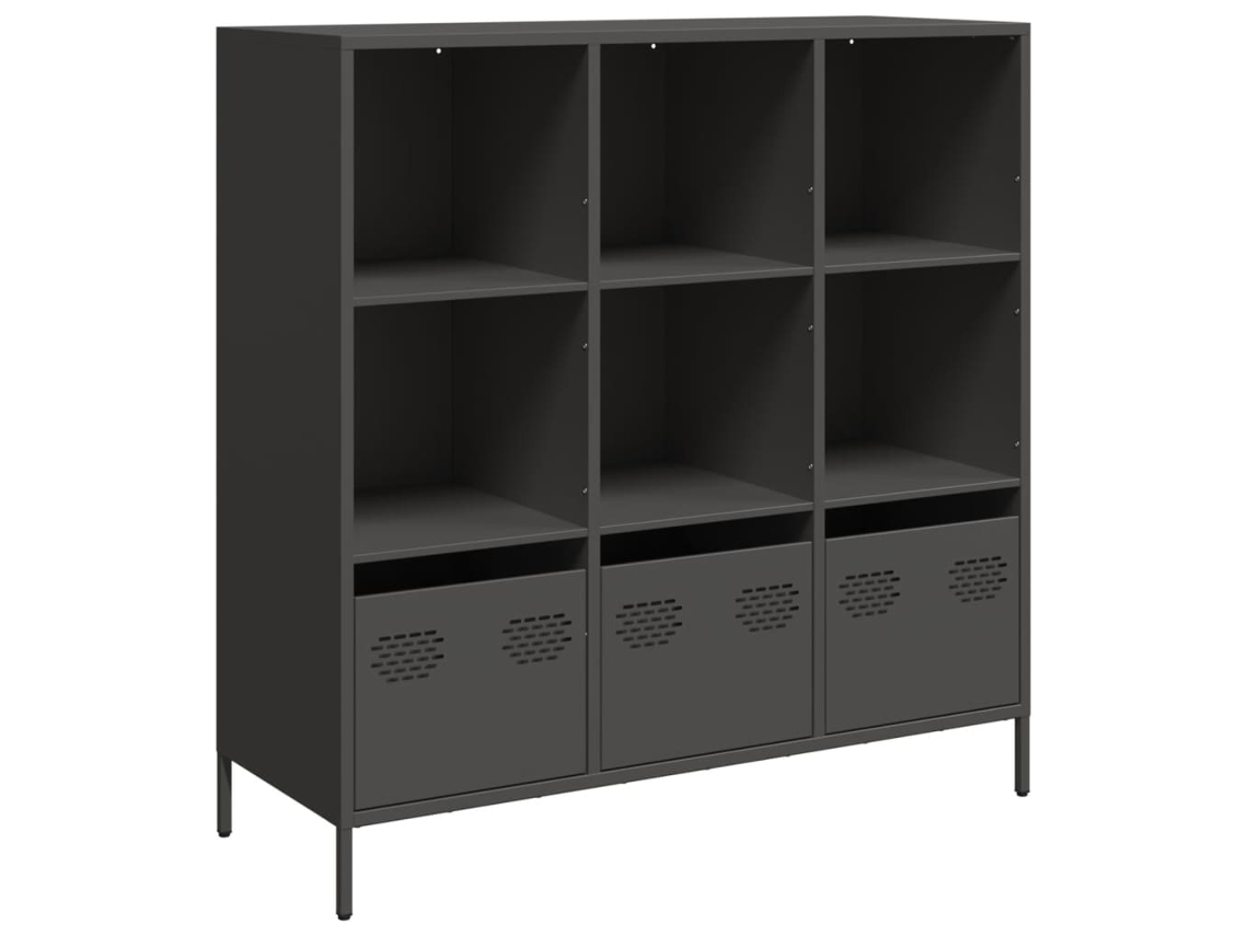 Móbile Alto 101,5x39x103,5 Cm Aço Preto MAISON EXCLUSIVE