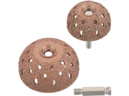 Conjunto de 2 discos abrasivos côncavos em aço tungstênio, 55 mm e 38 mm