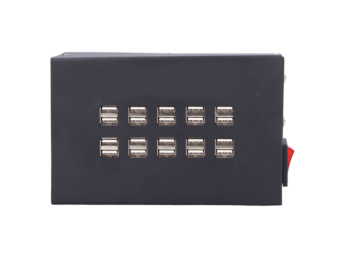 Carregador USB de 20 portas com proteção para casa e escritório