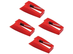 4 Pçs Stylus para Toca discos Diamante Ruby Reparo Fácil S/MARCA