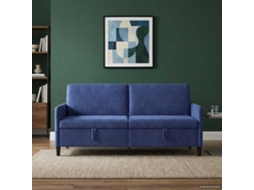 Vidaxl Sofa Com Armazenamento Azul Polícia 192 X 78 X 87 Cm Poliéster