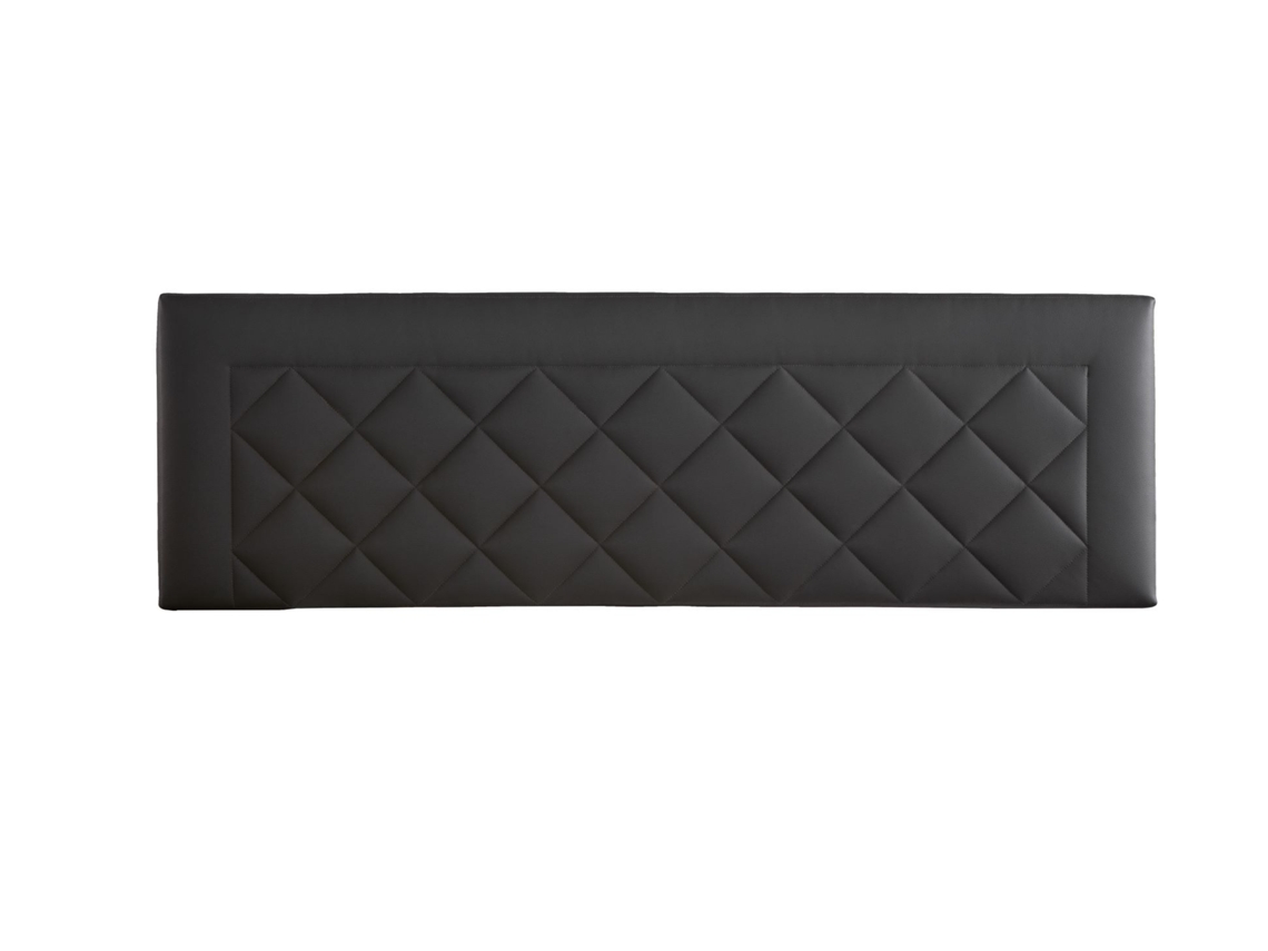 Cabeceira estofada DOMUS para Cama 140 couro sintético preto ( 145 x 50 x 7 cm)
