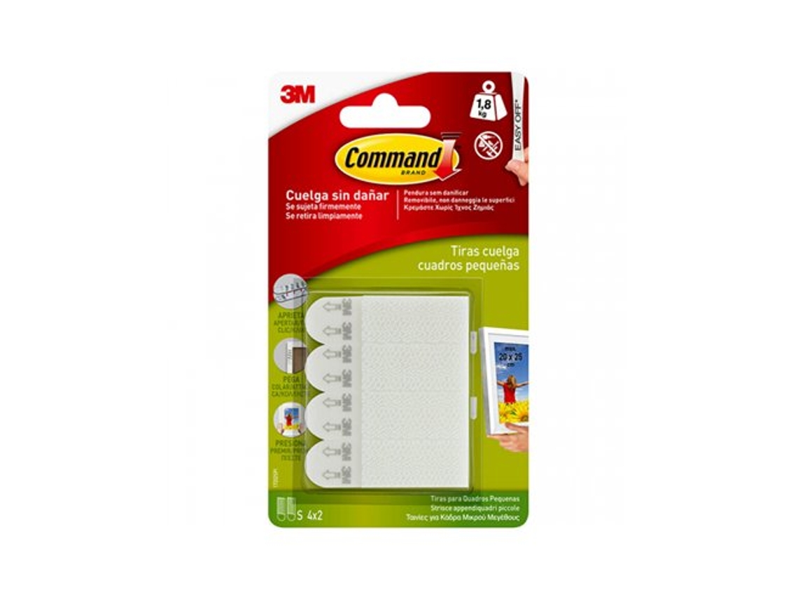 Blister Com 4 Tiras Para Pendurar Quadros 9kg 17217 Command 3m