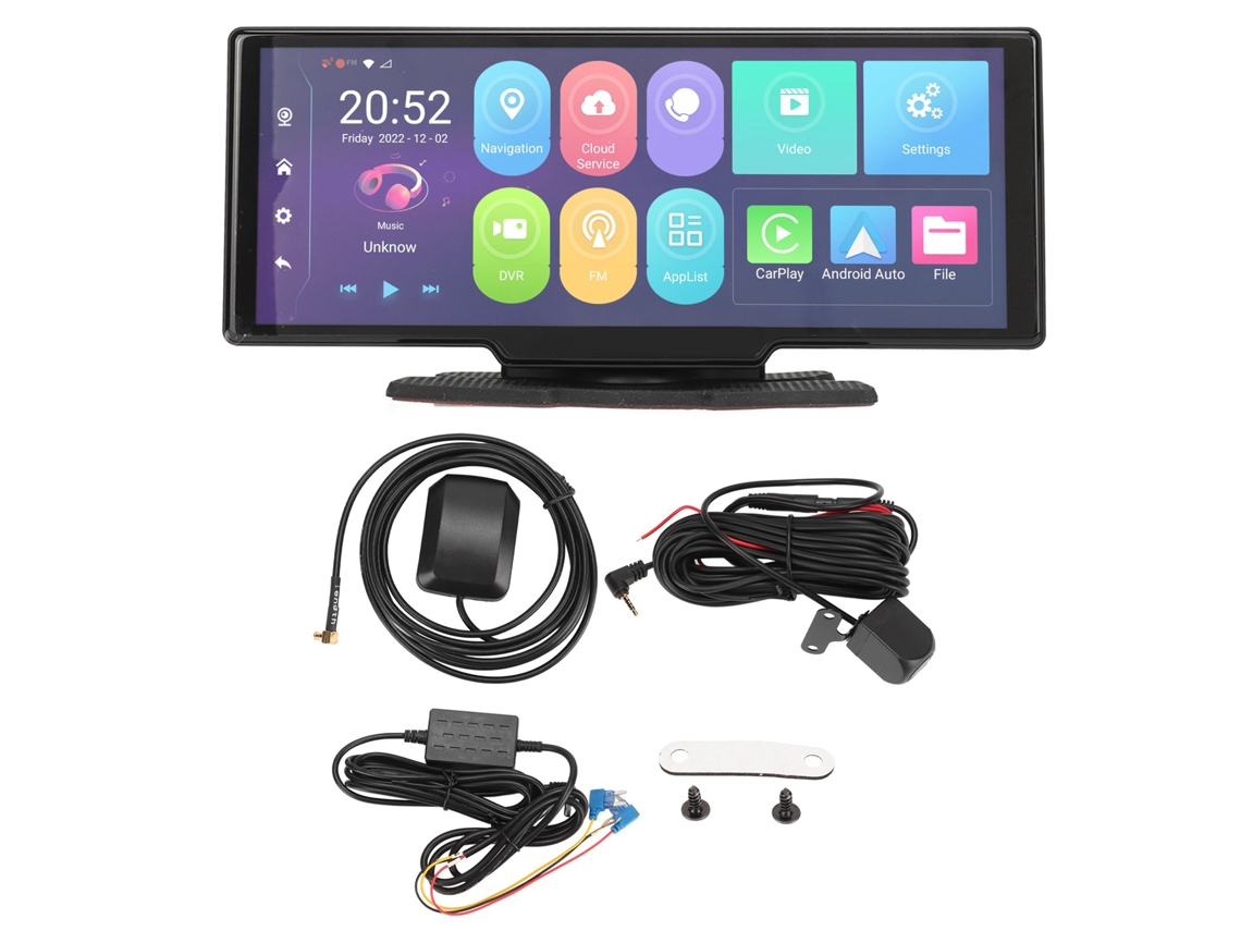 Câmera Painel 10" Gps Dvr 120° K700