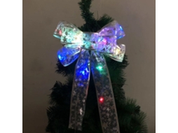 Luz de Natal Laço Brilhante Ornamentos Suspensão Led Árvore Jardim S/MARCA