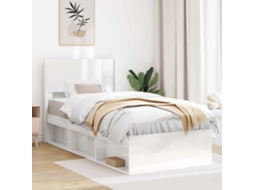 Vidaxl Cabeceira Branco Brilhante Pb