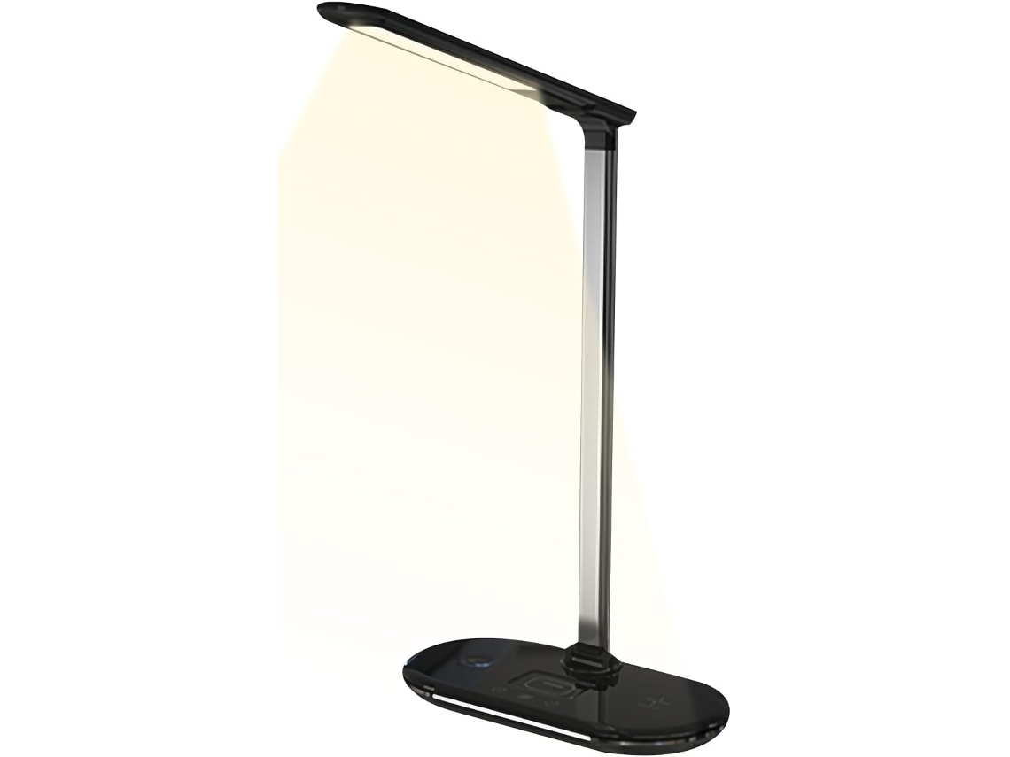 Abajur de mesa flexível compacto genérico, 25x13x57cm, com haste dupla, material resistente, ideal