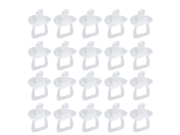 Mali 20pcs Chupetas de Silicone Macia Transparente One Piece Lavavajillas Seguras para Bebê