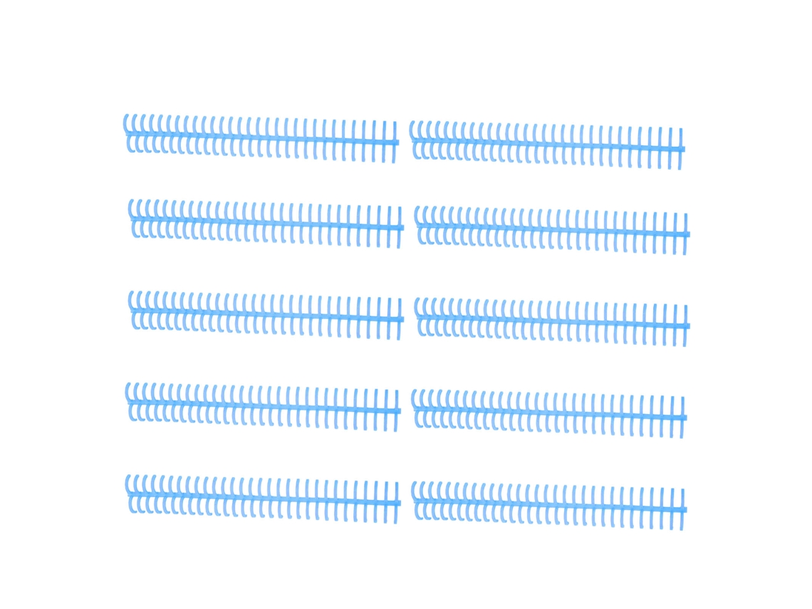 10pcs Fio de encadernação folha solta, 30 buracos, 10mm, plástico PP resistente ao desgaste, verde | S/MARCA