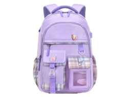 Mochila Escolar De Desenho Animado, Mochila Grande Para Laptop, Mochila Estudantil Respirável Para Adolescentes, Roxa, Tamanho P