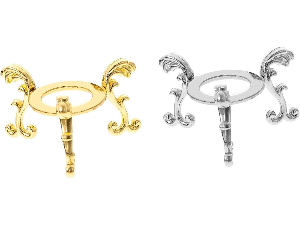 Cabilock Conjunto De 2 Peças Com Base Ferro E Bola Cristal, Design Antiderrapante, Suporte Decorativo Multifuncional