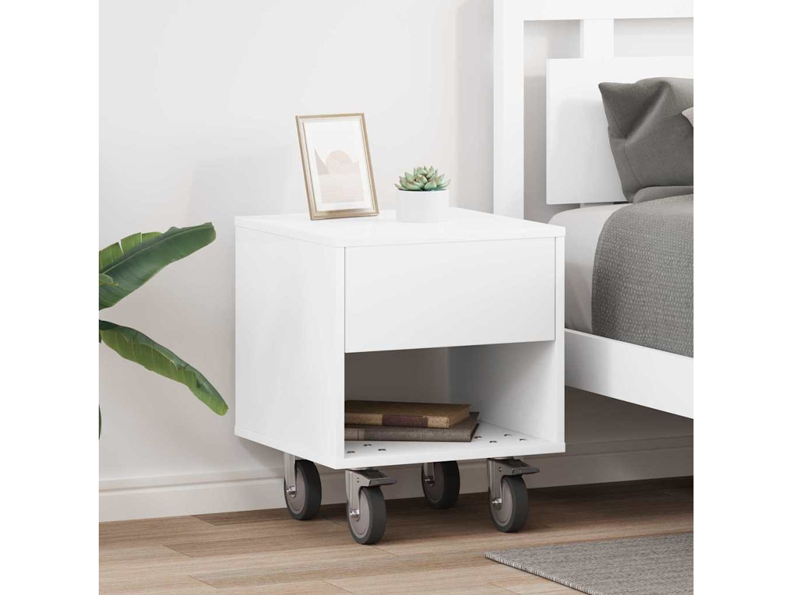 Vidaxl Mesa-de-cabeceira 2 Pcs Branco 40,5 X 40 X 48 Cm