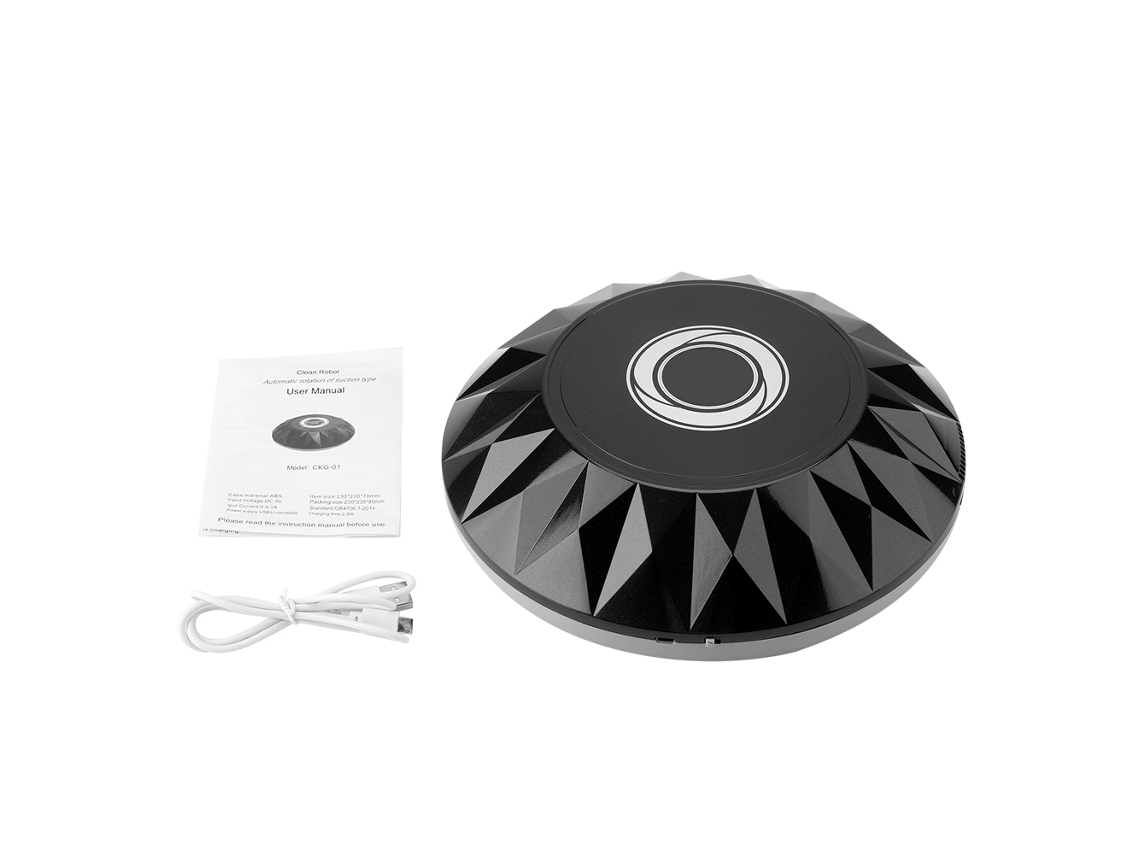 Aspirador Robô Laxiscreed Com Design Diamante, Limpeza Automática, Sucção Potente Para Chão Preto