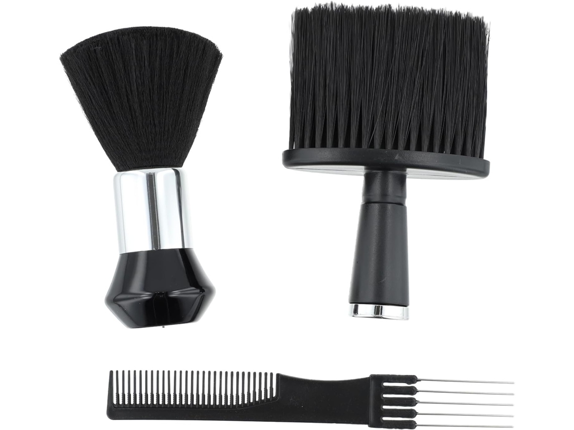 Conjunto De 3 Escovas Barbeiro Para Remover Pelos Do Pescoço E Das Orelhas Após O Corte Cabelo