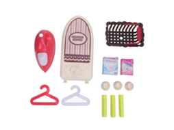 Primerox conjunto de Tábua de Passar Roupa Brinquedo com Funcionalidade Elétrica para Crianças
