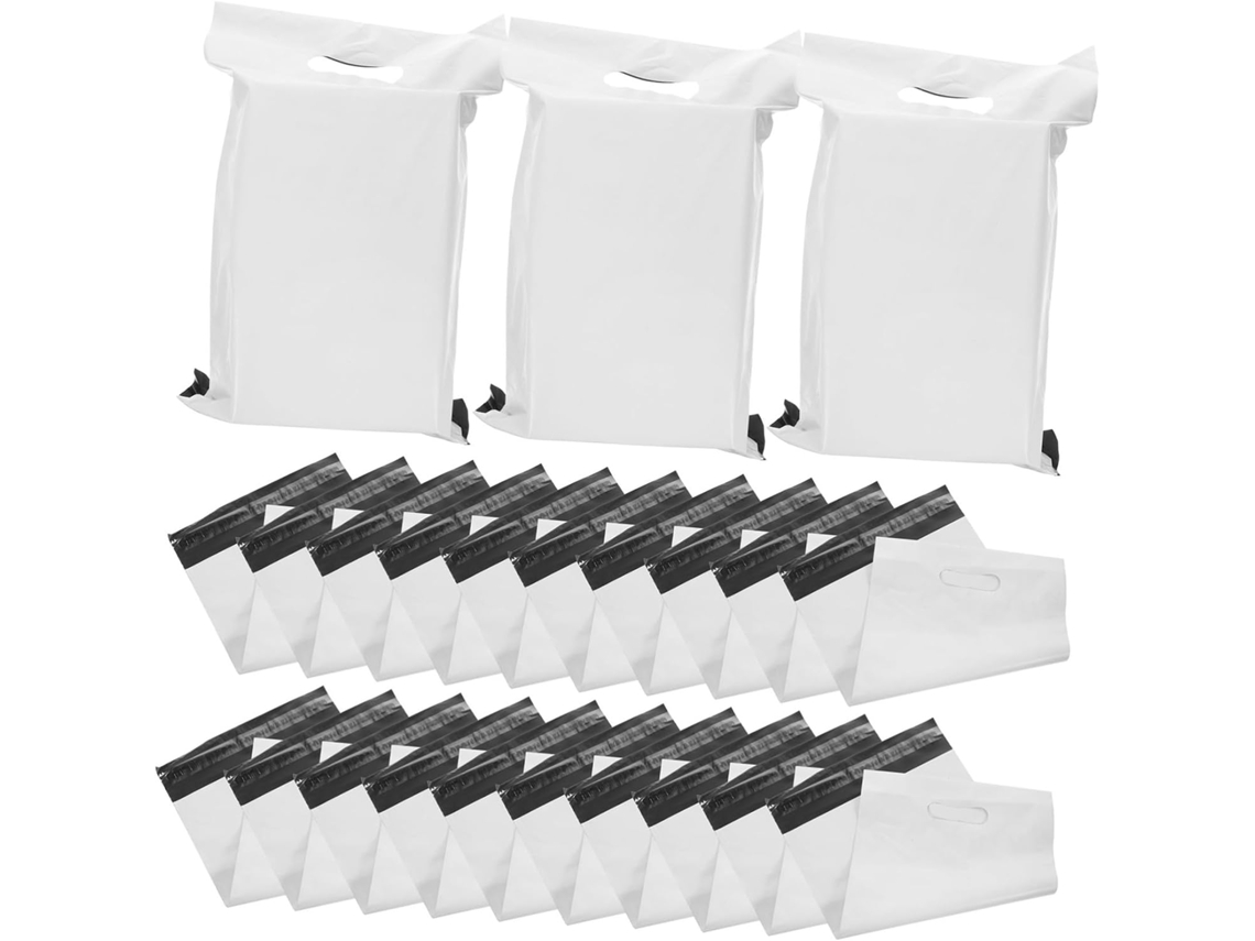 100 envelopes para roupas, embalagens para envio postal, resistentes a rasgos e pressão, para armazenamento e organização.