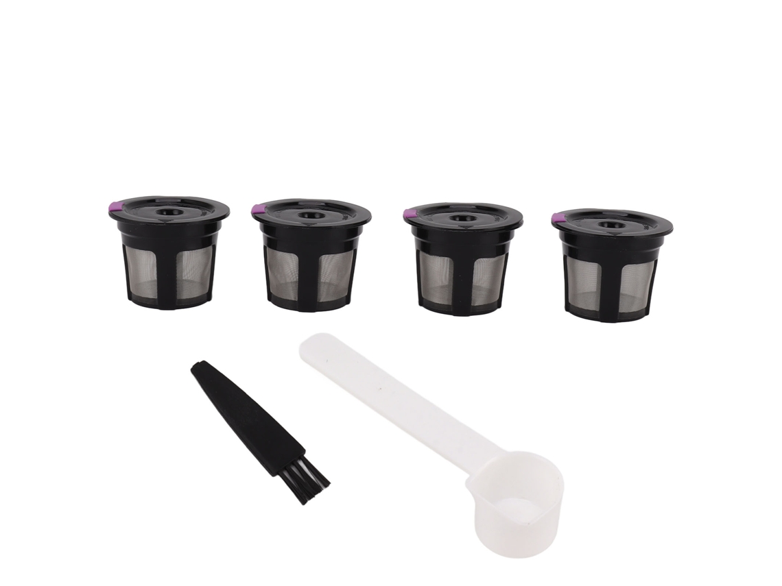 4pcs Cápsulas Reutilizáveis com Filtro, Pincel e Colher Eco Friendly | S/MARCA