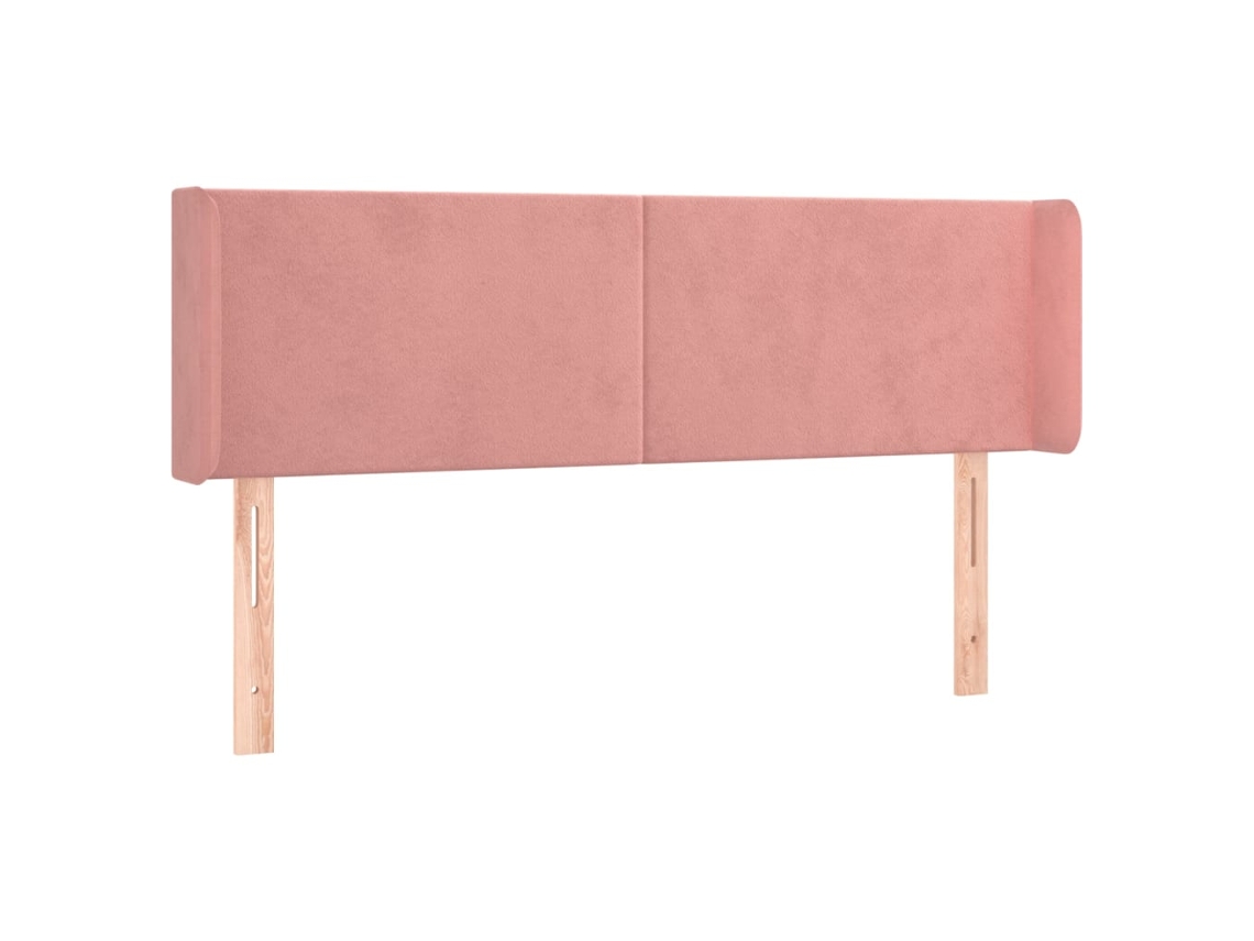 Cabeceira de Cama C/ Abas Veludo 147x16x78/88 Cm Rosa MAISON EXCLUSIVE