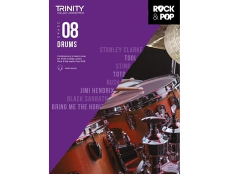 Livro Trinity College London Rock amp Pop 2018 Drums Grade 8 de Hal Leonard Publishing Corporation (Inglês)