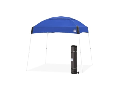 Abrigo de Campismo E-Z UP Instantâneo Dome Estrutura Branca + Royal Blue Top (3x3m)