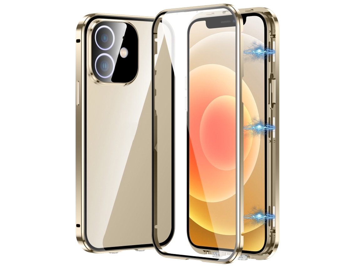 Capa De Vidro Temperado Hd Para Iphone 12 - Fecho Magnético Duplo
