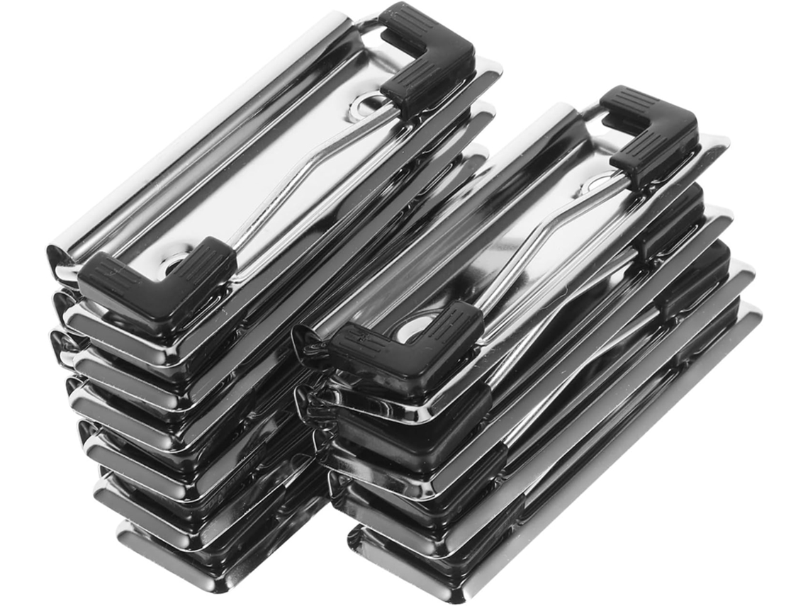 Conjunto De 10 Prendedores De Metal Para Prancheta, Ideais Para Escritório E Escola, Prendedores Mul Gokoco