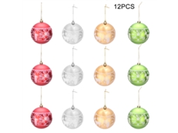 Laxiscreed Conjunto De 12 Bolas De Natal De Plástico Para Decorações E Árvores Festivas