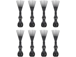 Conjunto Kichouse Com 8 Ferramentas De Limpeza Para Escova Cabelo Em Pp Preto, Leves E Portáteis, Ideais Para Viagens
