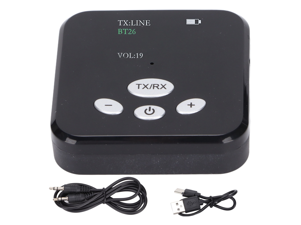 Receptor e Transmissor Bluetooth 2 em 1 com Funções de Recepção e Transmissão, Enviado com Bateria Integrada EOOCOO